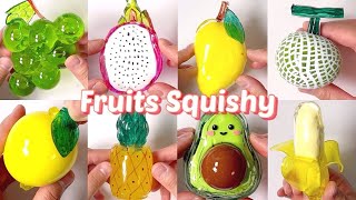 📹 Reverse Play ⏪️  과일 🍇🍍🍈🥭🍎🍌🥑🍋 말랑이 모아보기   DIY Fruits Squishy with Nano Tape Series! 🟡Part2🟡