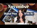 NOVEMBER PLAN WITH ME ✍🏼 iPad digital planner, free stickers, Good Notes planner