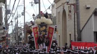 2016岸和田だんじり祭り・旧市地区試験曳き　中北町②（平成28年9月4日） [HD]