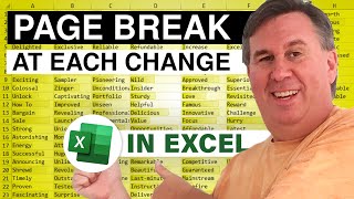 Excel - Automatic Insert Page Break at Each Change in Customer: Episode 1629