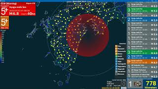 Japan Oita (Near Hyuga-nada Sea) M6.4 Earthquake (21.01.22)