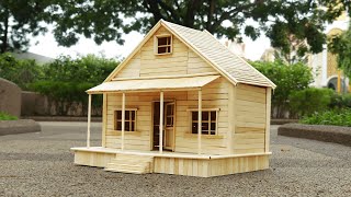 Building A Cute Tiny House By Using Popsicle Sticks -  (Used 400 Popsicle)