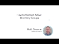 How To Manage Active Directory Groups with PowerShell