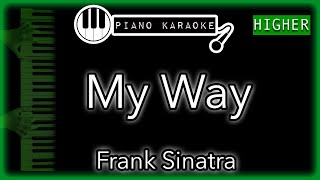 My Way (HIGHER +3) - Frank Sinatra - Piano Karaoke Instrumental