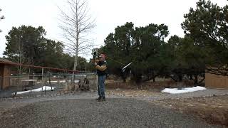 Hammerhead Shark Swing Test - String Attached to Right Side, 45 degrees Below C/L