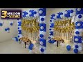 Simple & Easy Birthday Decoration Ideas at Home l Blue & White Theme Birthday Decoration...