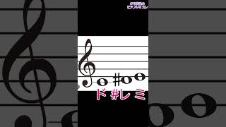 音符を見たら音が脳内再生できるようになろう4 初心者用読譜＆音感トレーニング ト音記号 #shorts  #ピアノ #レッスン #シャープ  ##