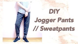 DIY Jogger Pants / Sweatpants // ジョガーパンツ / スウェットパンツの作り方 / Sewing Tutorialㅣmadebyaya