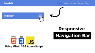 Responsive Navigation Bar With HTML CSS & JavaScript
