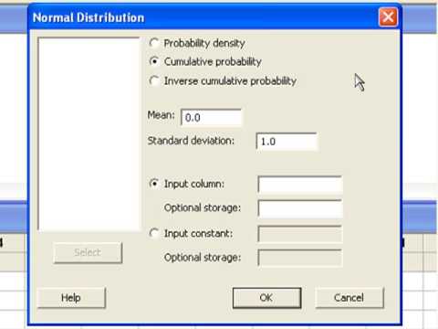 07 Computing Normal Probabilities in Minitab 07 Computing Normal Probabilities in Minitab