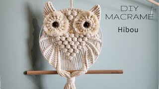 DIY MACRAME | Hibou ou Chouette en macrame (owl wall hanging)