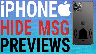 How To Hide / Show Message Notification Previews on iPhone (IOS 13/14)