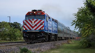 METX 147 (new OLS) brings Metra 341 out of Highland Park