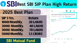 SBI Best SIP Plan 2025 | For 3 Years | Lumsum | SBI Long Term Equity Fund Direct Plan Growth