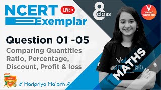 Comparing Quantities- Ratio, Percentage | NCERT Exemplar | Class 8 Maths Ch 8 | Haripriya Ma'am