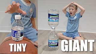 TINY vs GIANT Bottle Flips from $1 to $100