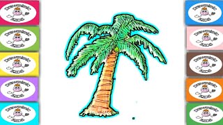 Draw Coconut Tree for Kids