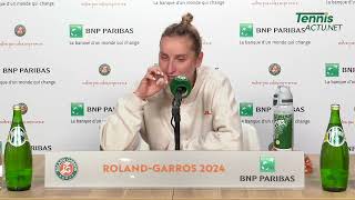Tennis - Roland-Garros 2024 - Marketa Vondrousova : "Iga Swiatek ? You just go crazy every point"