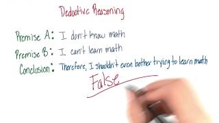 Deductive reasoning - Intro to Psychology