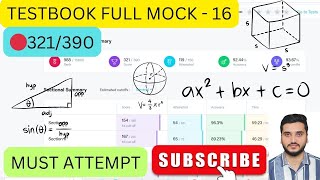 🔴✔{321/390} TESTBOOK FULL MOCK 16// SSC CGL MAINS MOCK// #ssc #viralvideo #trending #motivation