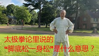 回复朋友留言：太极拳论里说的“脚底松一身松”是什么意思？中国传统武术太极、形意、八卦三大内家拳之首的太极的魅力