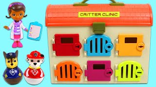 Nick Jr Paw Patrol Pups Visit Toy Clinic Doc McStuffins Toy Hospital for a Doctor Checkup!