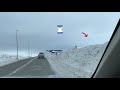 winter driving in nuuk greenland going past the high security prison and to the end of the road.