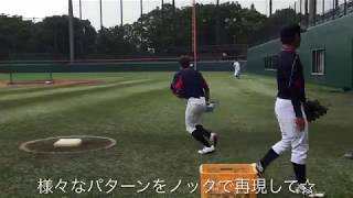 【ノックによるキャッチャー送球対応】