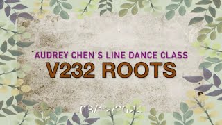 Roots V232🌻🌷🌹  Audrey Chen's Line dance class (tutorial \u0026 dance中文教學）8/12/2024