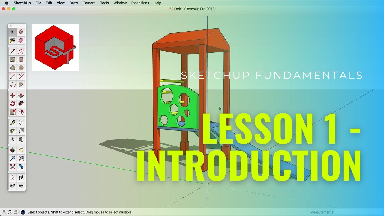 SketchUp Fundamentals. Lesson 1 - Introduction. Sketchup Free - YouTube