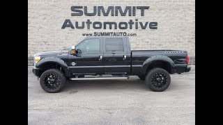 2015 FORD F350 CREW POWERSTROKE DIESEL PLATINUM WALK AROUND REVIEW 10231 SOLD! www.SUMMITAUTO.com