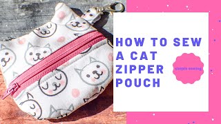 How to Make a Cat Zipper Pouch