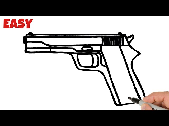 How To Draw Gun Step By Step