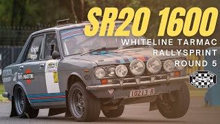 SR20 Powered Datsun 1600 sliding into the Whiteline Tarmac Rallysprint