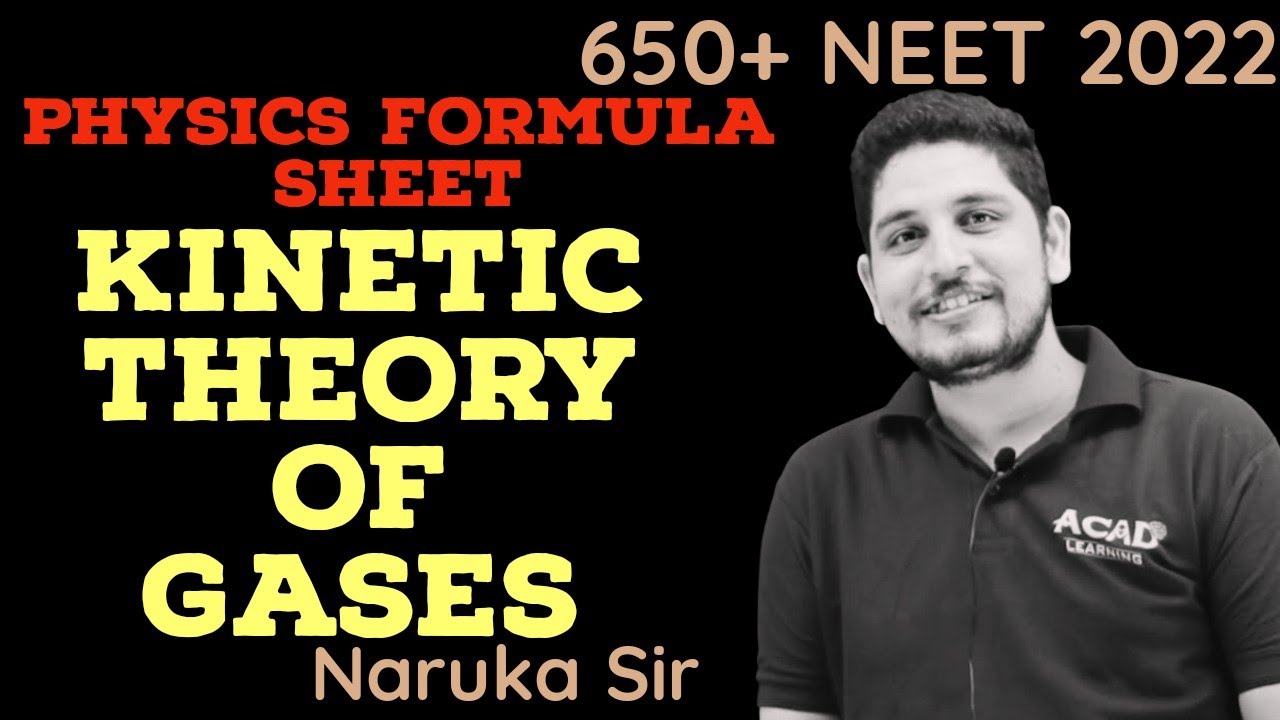 KTG | Kinetic Theory Of Gases | FORMULA SHEET | QUICK REVISION | NEET ...