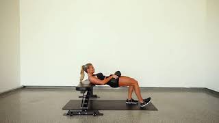 B Stance Dumbbell Hip Thrust