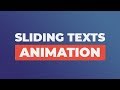 Sliding Texts Animation Using Only HTML & CSS