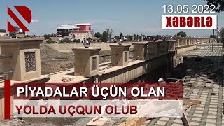 Piyadalar üçün olan yolda uçqun olub