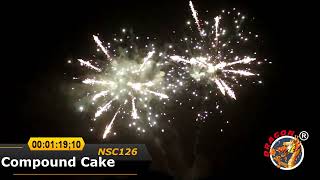 Wyrzutnia Compound Cake 126 Shots Dragon Fireworks NSC126