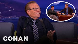 Larry King Busts Conan's Cheap Handshake Slam | CONAN on TBS