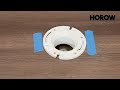 HOROW T05 Smart Bidet Toilet Installation Guide (4): Mounting Hole Position, Flange,T-shaped Bracket