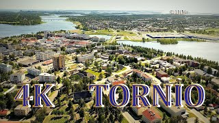 TORNIO -  FINLAND From Air + Haparanda (Sweden) drone scenery