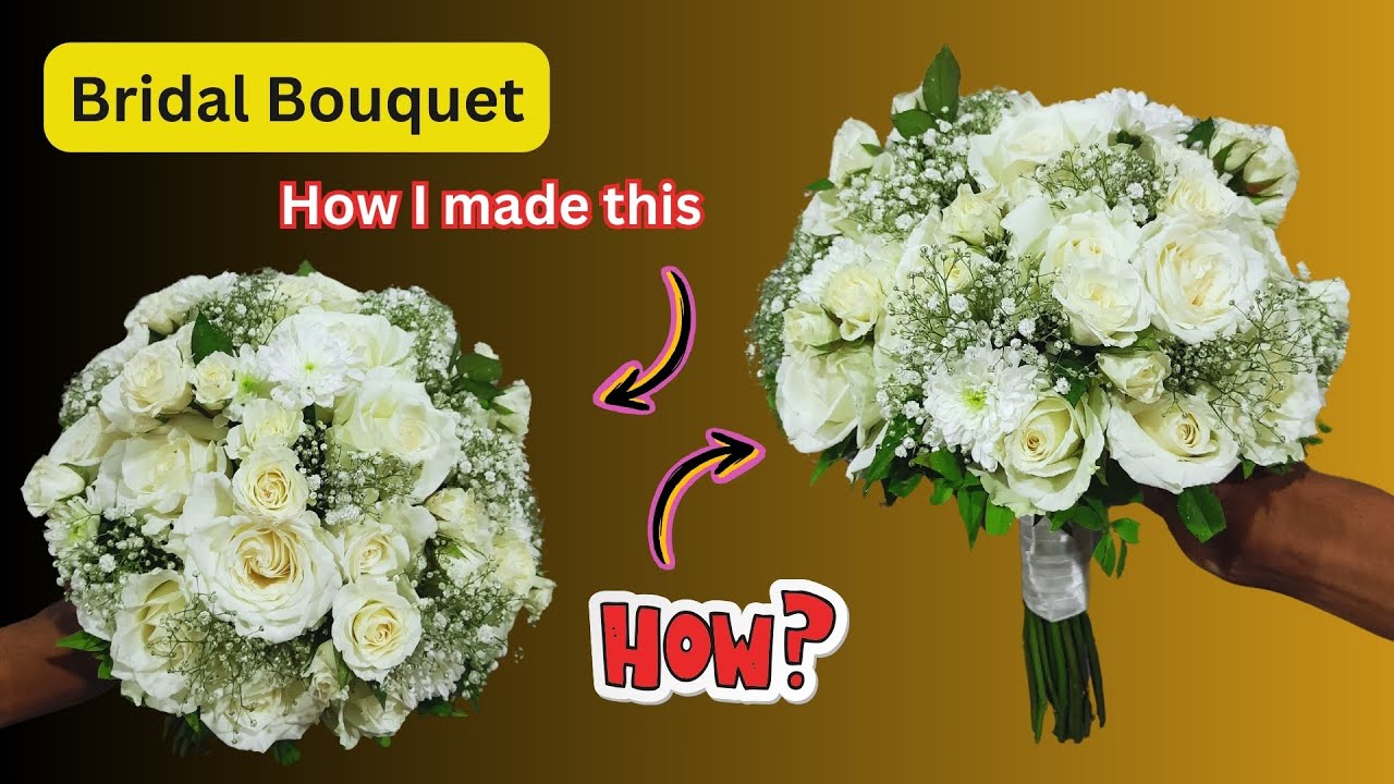 How To Make A Stunning Bridal Bouquet At Home Diy Bridal Bouquet