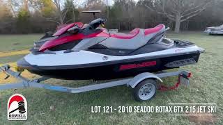 The Joey Sampson Estate | Lot 121 - 2010 Seadoo Rotax GTX 215 Jet Ski