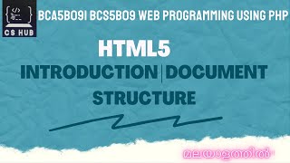 HTML5 introduction | Document Structure|Web programming using php