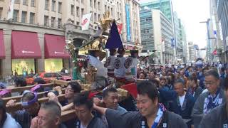 平成30年　赤坂『山王祭』日枝神社 日本橋摂社・六之部連合宵宮＝発進渡御（日本橋起点）