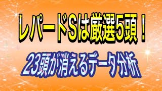 【レパードS】厳選５頭！２３頭が消えるデータ分析