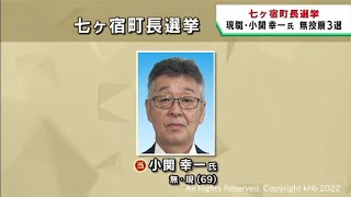 宮城・七ヶ宿町長選挙告示　現職の小関幸一氏が無投票で３選