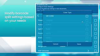 How do I separate my batch scans into multiple files by the barcode printed on the document?