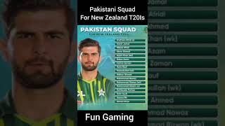 pakistan t20 squad against new zealand #shorts #cricket #trending